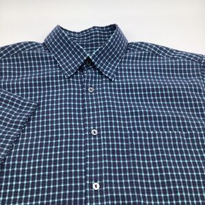 Bugatchi Mens Short Sleeve Button Up‎ Shirt Size Large